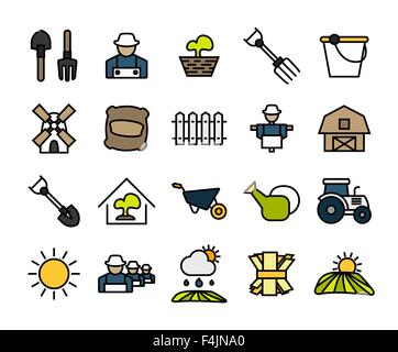 Farm - modern flat design style vector illustration Stock Vector Image ...