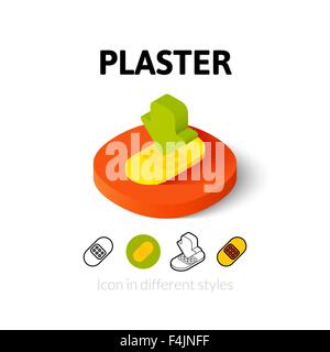 Plaster icon in different style Stock Vector