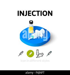 Injection icon in different style Stock Vector