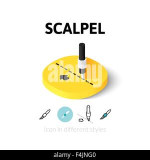 Scalpel icon in different style Stock Vector