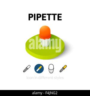 Pipette icon in different style Stock Vector