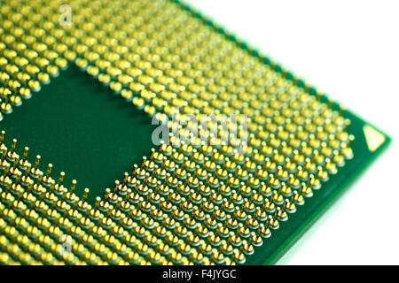 Close-up of a Processor, Computer Chip. Stock Photo