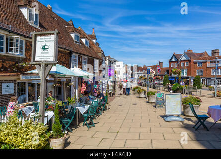 Mrs Burton's Restaurant and Tearoom on the High Street in Battle, site of the Battle of Hastings, East Sussex England, UK Stock Photo