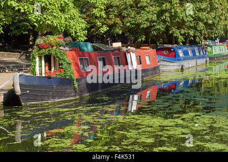 The Grand Union Canal at Little Venice, London England United Kingdom UK Stock Photo
