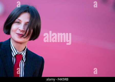 Rome, Italy. 19th Oct, 2015. Directors Wes Anderson and Donna Tartt attending the Red carpet for the Meeting with the audience at 10th Rome Film Festival Pictured: Donna Tartt. Credit:  Massimo Valicchia/Alamy Live News Stock Photo