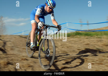 Boulder, Colorado, USA. 17th Oct, 2015. Elite cyclist, Georgia Gould, in action during the U.S. Open of Cyclocross, Valmont Bike Park, Boulder, Colorado. © csm/Alamy Live News Stock Photo
