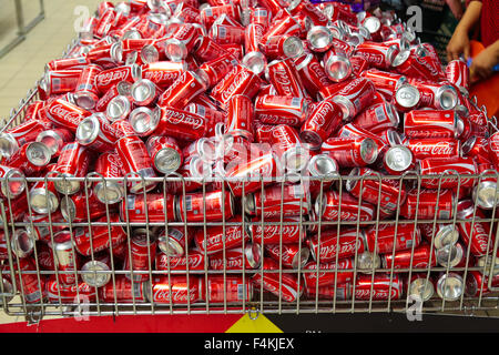 Coca cola softdrink offer bin at Giant supermarket in Malaysia.