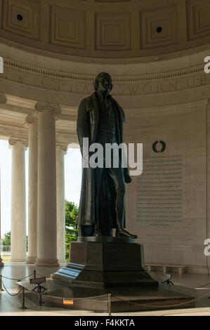 Statue of Thomas Jefferson, Jefferson Memorial Building Washington DC, USA Stock Photo