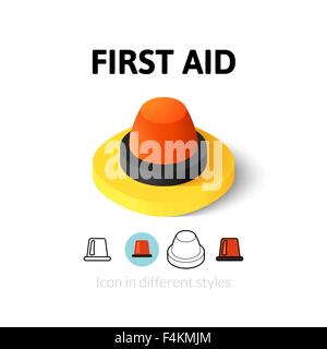 First aid icon in different style Stock Vector