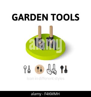 Garden tools icon in different style Stock Vector
