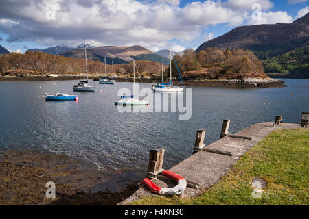 Loch Leven at North Ballachulish, Glencoe mountains, Highland,  Scotland, UK Stock Photo