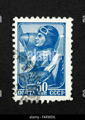 Soviet union postage stamp Stock Photo