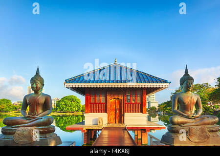 Seema Malaka temple on Beira Lake. Colombo, Sri Lanka Stock Photo