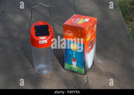 Low cost clean green solar powered S20 study D light Kenya Stock Photo