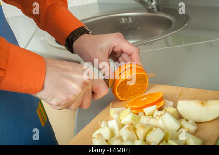Cutting fruits Stock Photo