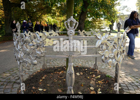 Tree planted in Honour of Inauguration of the Dutch monarch, Maastricht, Limburg, Netherlands. Stock Photo