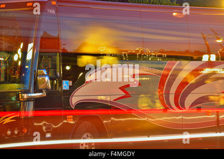 Street Scenes at night in downtown, Victoria , British Columbia, Canada Stock Photo