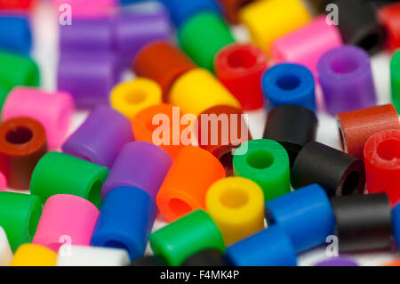 plastic beads colors Stock Photo