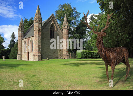 Moot or ‘Boot’ Hill, Scone Palace. Once, the site of the coronations of the Kings of Scotland and of Scottish Parliaments Stock Photo