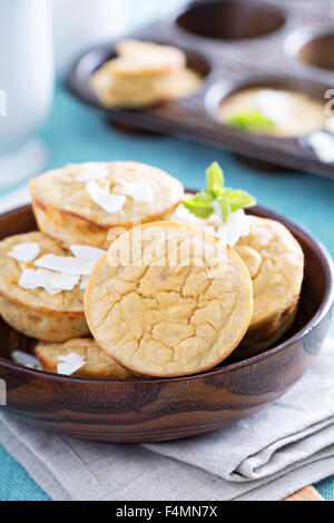 Banana coconut muffins with coconut milk and flour Stock Photo