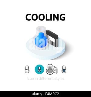 Cooling icon in different style Stock Vector