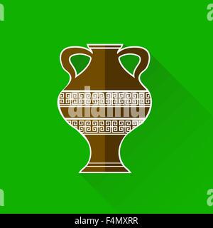 Greek Amphora  Icon Stock Vector