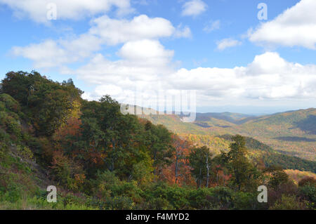 Fall color along the Blue Ridge Parkway. Stock Photo