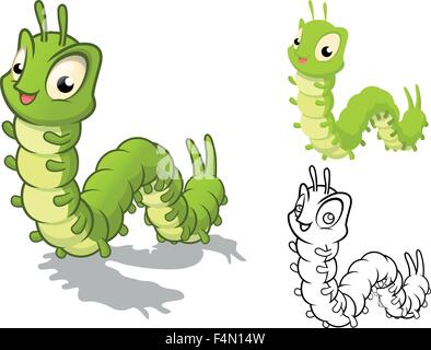 caterpillar cartoon character Stock Photo: 147235201 - Alamy
