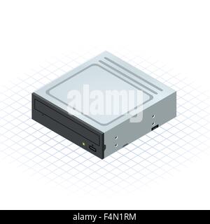 Isometric Disc Drive Stock Vector