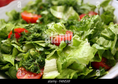 Salad, Diet Concept,green mint tea,Different Spices, Dried Fruits and Nuts,Cup of Coffee with Cinnamon , Cup of Fruit Tea Stock Photo