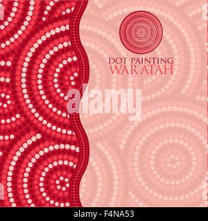 Dot painting invite/ greeting card in vector format. Stock Vector