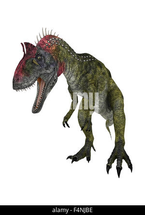 3D digital render of a dinosaur Cryolophosaurus isolated on white background Stock Photo