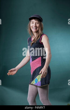 Emily Woof, the English actress and author, at the Edinburgh International Book Festival 2015. Scotland. 29th August 2015 Stock Photo