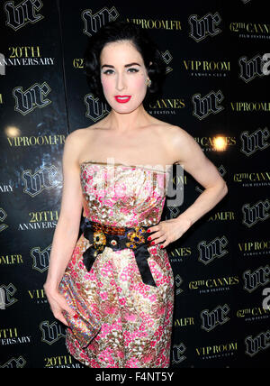 Dita Von Teese seen in Cannes, France, 2009 Stock Photo