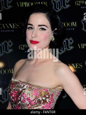 Dita Von Teese seen in Cannes, France, 2009 Stock Photo