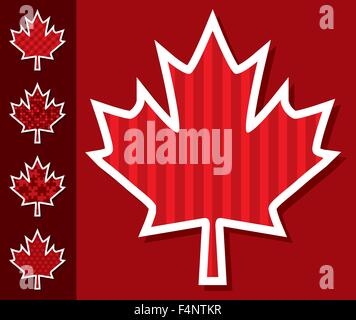 Maple leaf set in vector format. Stock Vector