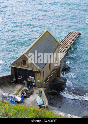 Former RNLI Lifeboat Station, Polpeor Cove, Lizard Point, Lizard Peninsula, Cornwall, England, UK Stock Photo