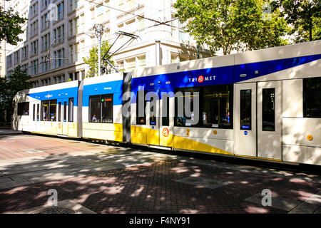 MAX Light Rail, the centerpiece of Portland's city public transport in Oregon Stock Photo