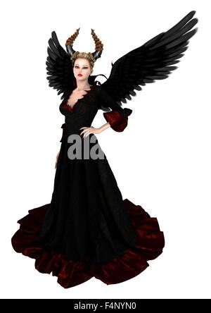 3D digital render of an evil queen isolated on white background Stock Photo