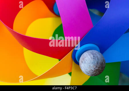 Close up of a multicolor pinwheel Stock Photo