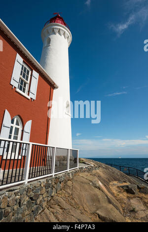 The Fisgard lighthouse located near Victoria, British Columbia, Canada Stock Photo