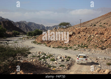 Wadi in the Al-Jabal Al Akhdar, region of Batinah, Oman Stock Photo