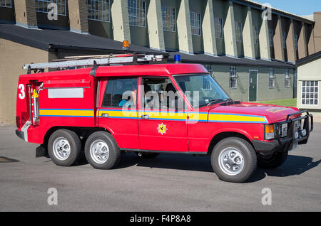 Modified Range RoverCarmichael Airfield Crash Rescue vehicle at Duxford UK Stock Photo