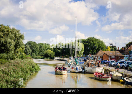 Leisure craft on the River Stour in Sandwich Kent UK Stock Photo