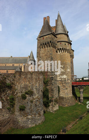 France, Brittany, the medieval castle of Vitre Stock Photo