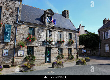 France, Brittany, houses  in the medieval village Locronan Stock Photo