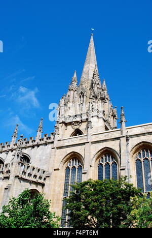 Spire of the University Church of St Mary the Virgin. Oxford Stock Photo