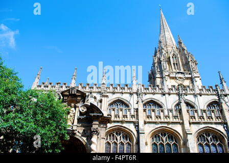 Spire of the University Church of St Mary the Virgin. Oxford Stock Photo