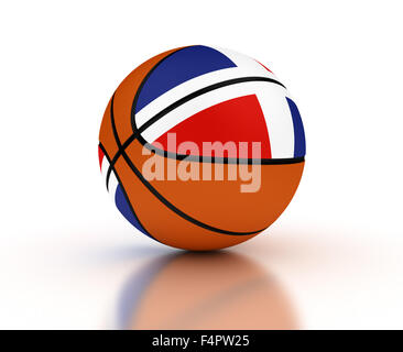 Dominican Basketball Team (isolated with clipping path) Stock Photo