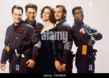 Dan Aykroyd, Harold Ramis, Sigourney Weaver, Bill Murray and Ernie Hudson / Ghostbusters / 1984 directed by Ivan Reitman [Columbia Pictures]